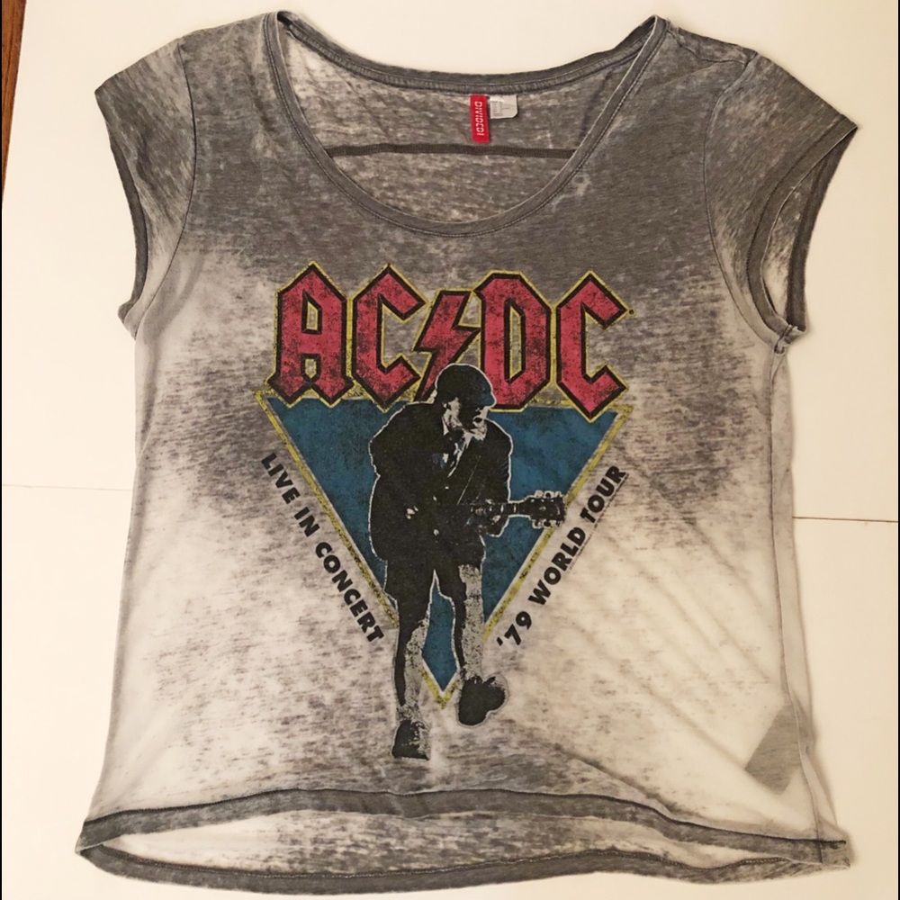AC/DC concert T from H&M (very sheer)